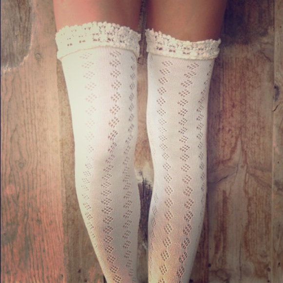 Ivory knee socks - Picture 1 of 5
